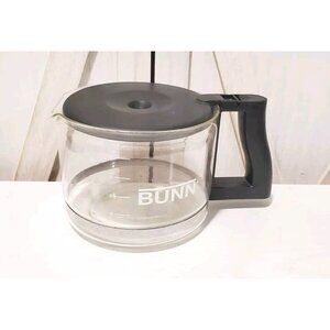Bunn Round Glass Replacement 10 Cup Black Coffee Carafe Decanter Pot EUC Vintage
